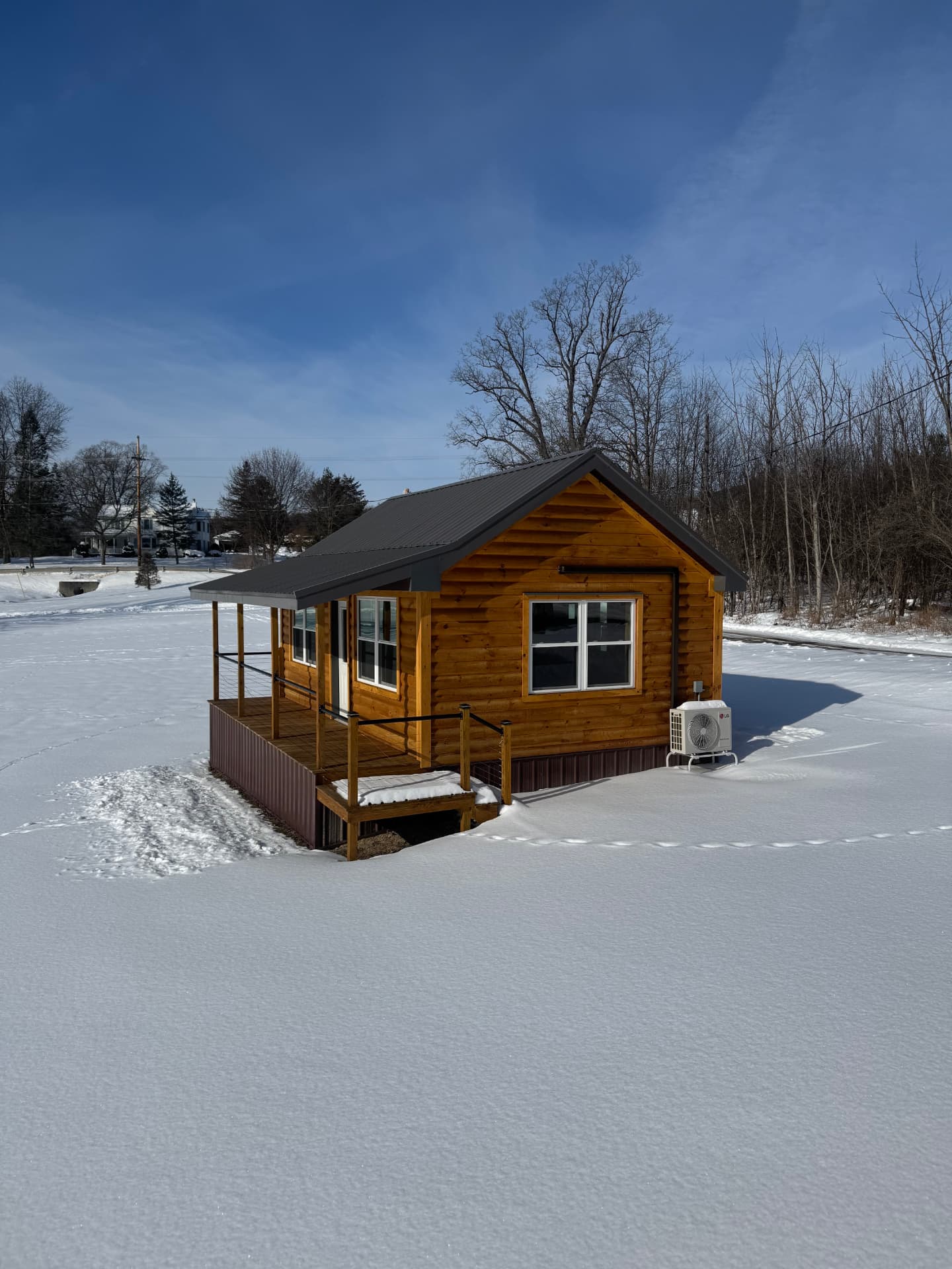 Side view of a Greenway cabin