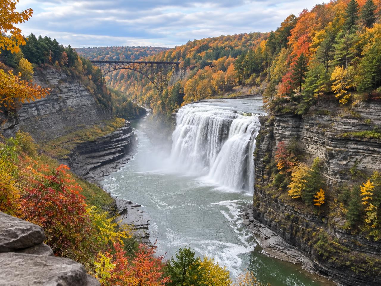 Letchworth State Park waterfall